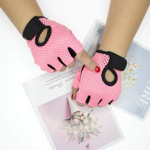 1Pair Cycling Fingerless Gloves Professional Gym Fitness Spo