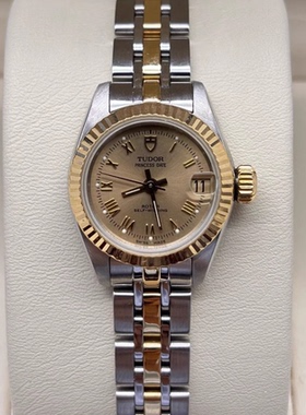 经典款9.8新 帝舵公主系列精钢18K金自动机械腕表22MM女表92513