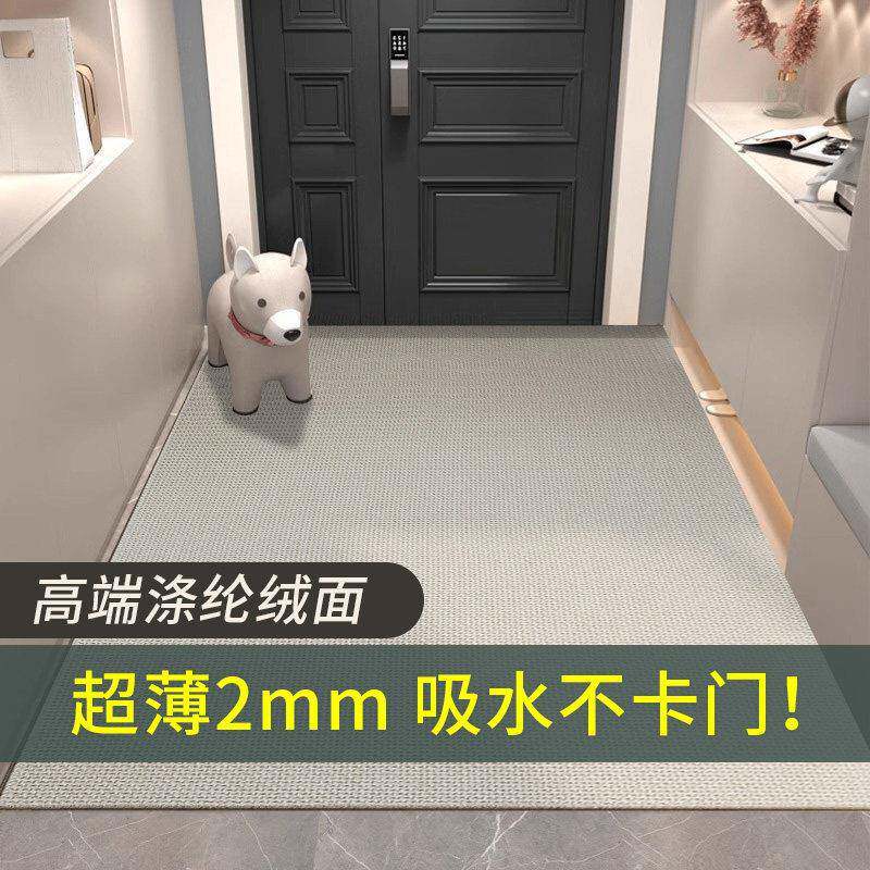 超薄入户地垫2mm不卡门高端编织进门脚垫门垫可机洗吸水防滑地毯