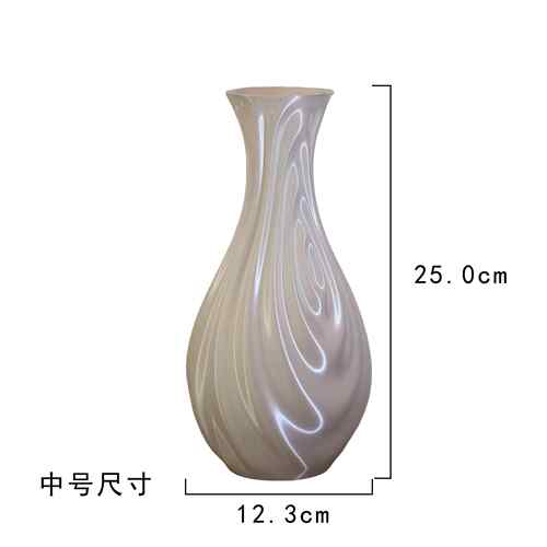 高档Z客s梦工坊凌- 3d打印花瓶白色无华障碍豪饰品厅插花家阳居装