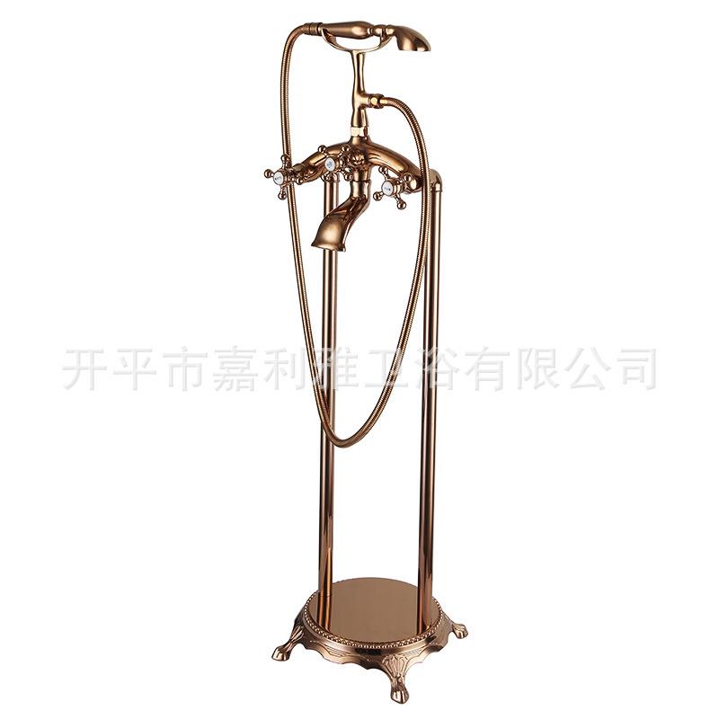 缸浴缸龙头欧式落玫地仿铜古贵妃立式缸8203边沐浴瑰金色厂家