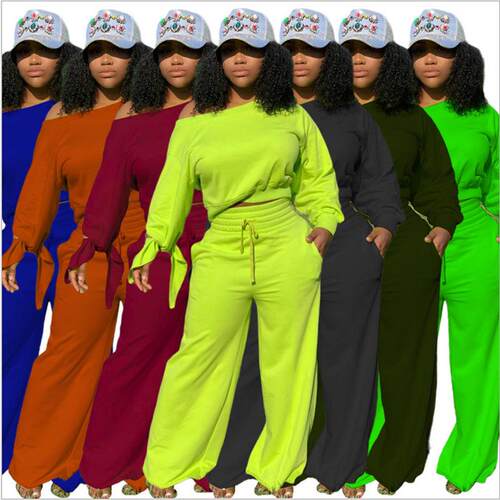 Hoodie women's suit long sleeved pants two-piece set