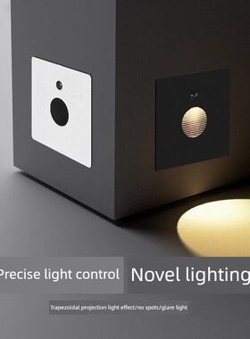 圆形86型嵌入式Led人体传感器智能脚灯通道步灯楼梯灯