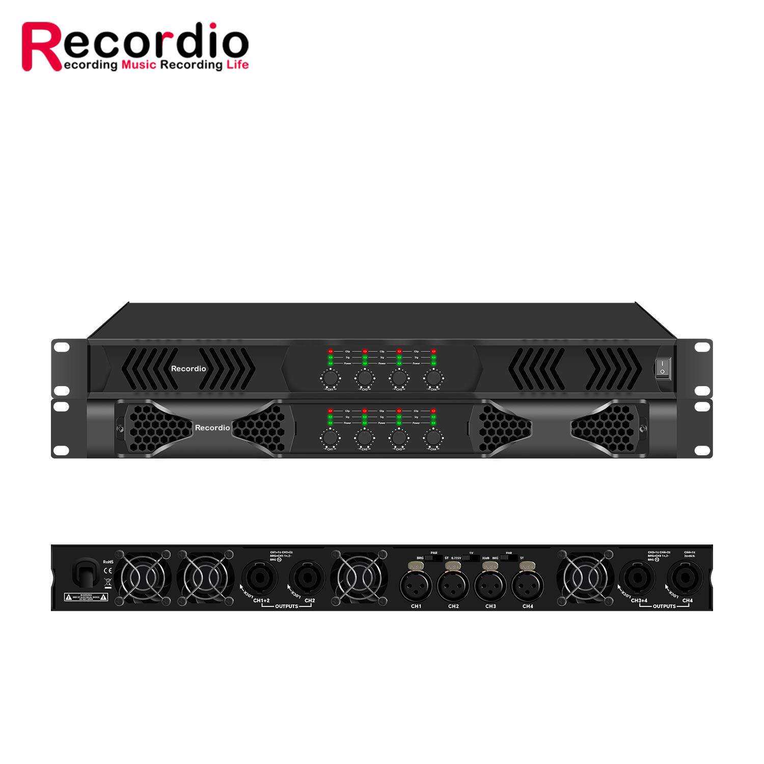 GAP-DQ4 大功率专业功放1500W*4重低音舞台音响卡拉OK影院KTV功放