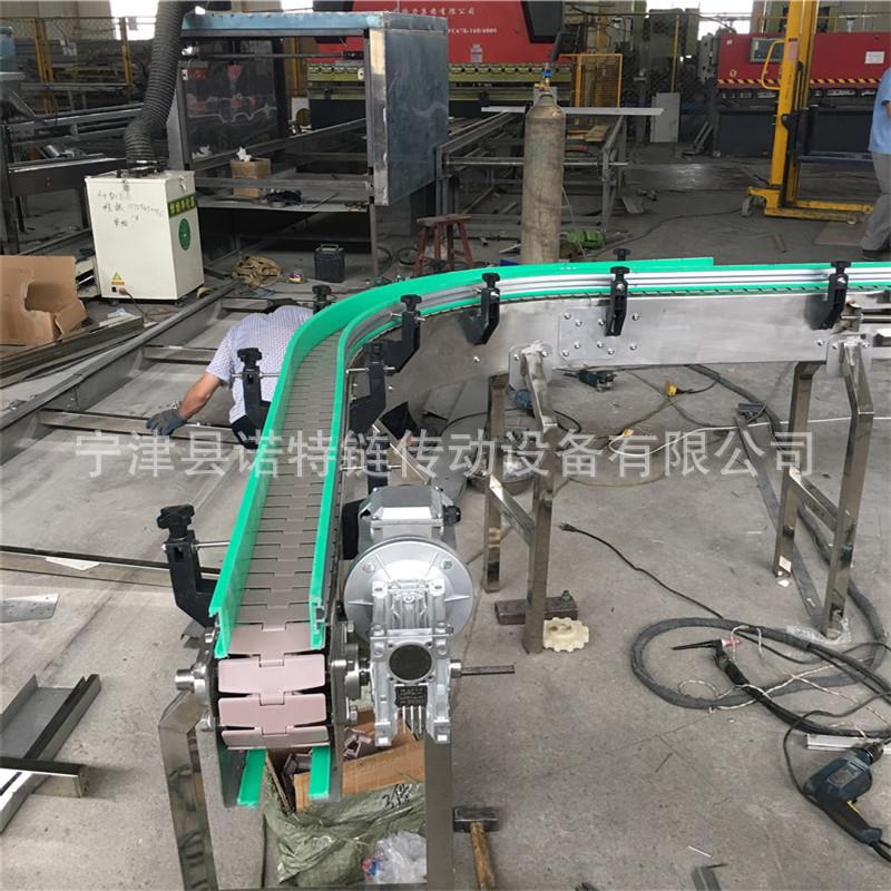 厂家直供塑料切粒机不锈钢网带输送机风冷网链输送机180度转弯机