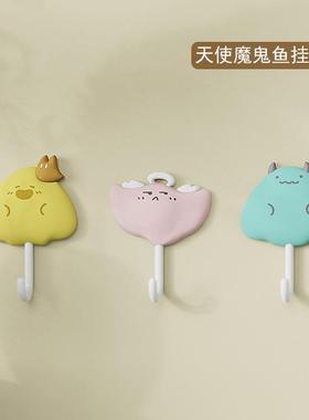 创意卡通挂钩免打孔强力粘胶无痕厨房卫生间浴室门后墙壁挂勾粘钩