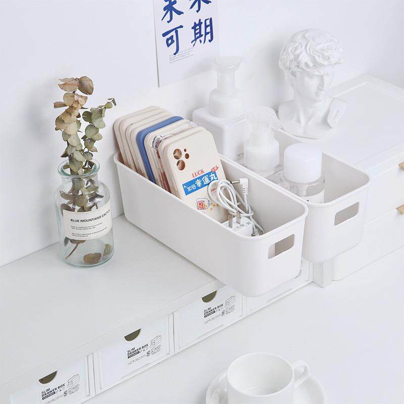 杂物收纳盒子塑料收纳盒收纳箱长方形收纳箱桌面零食手机壳整理筐