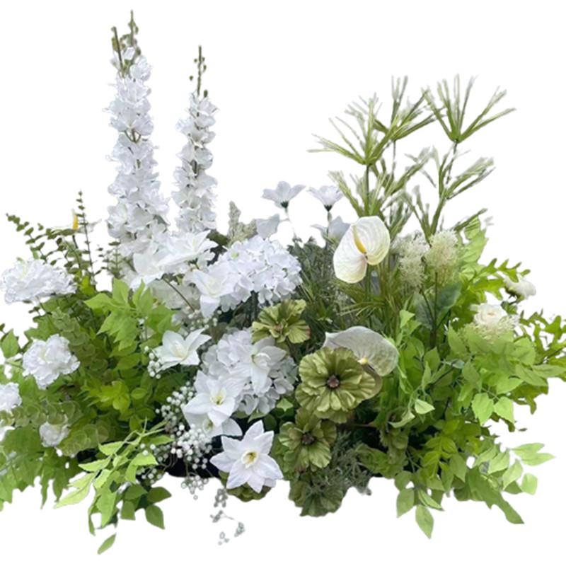 婚庆花艺装饰森系地排花婚礼酒店商业美陈造景布置仿真绢花路引花