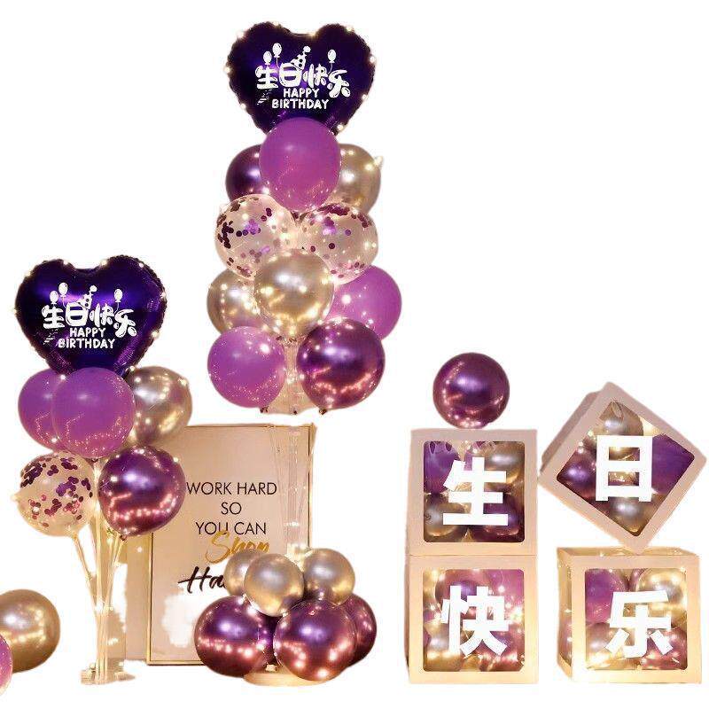 生日气球套餐女神男神儿童周岁背景墙装饰庆生会场景氛围布置用品