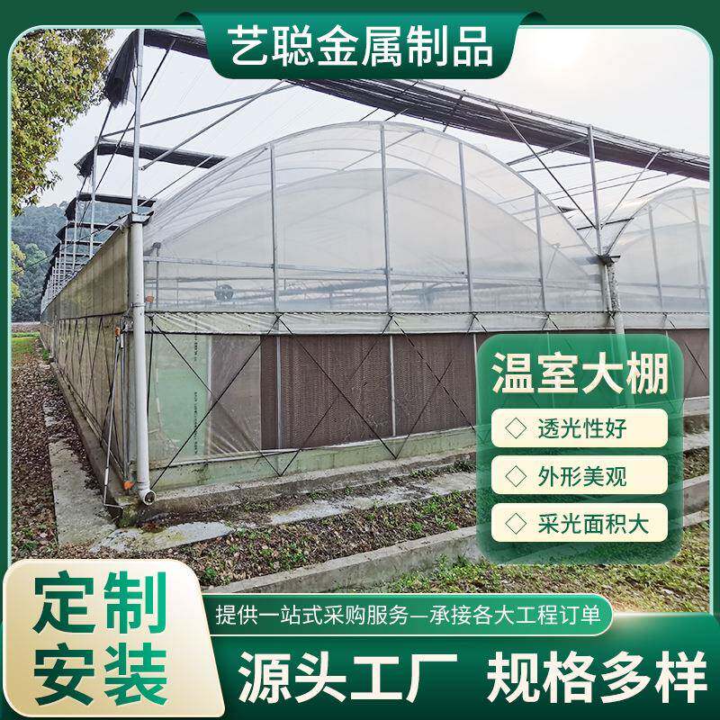 厂家水果蔬菜温室大棚单体连体花卉养植大棚农业大棚骨架上门安装