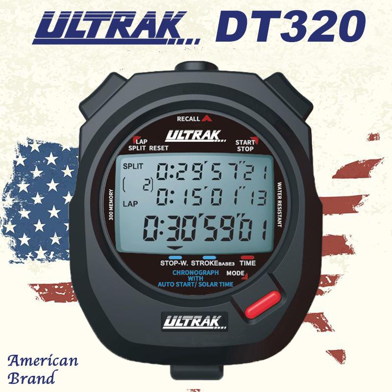 HJ电子秒表DT320定尔志ULTRAK奥赛克300道3排显示计时器田径训练