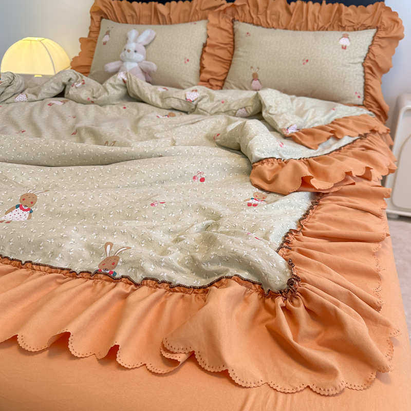 可爱田园亲床单品儿童4三四被套肤床件套学生宿舍柔超风ins