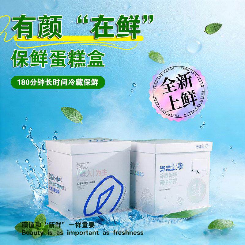 保温蛋糕盒6寸8寸10寸冰淇淋蛋糕包装盒子加高加厚冷藏保鲜食品级