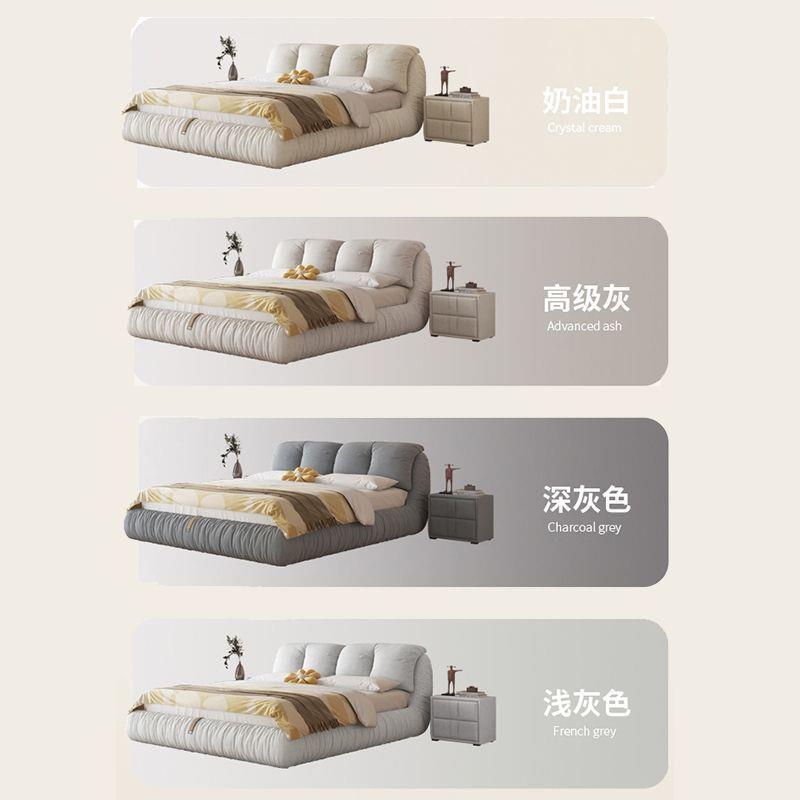 科技绒主卧大床意式轻奢床新款婚床次卧床现代简约大小户型双人床