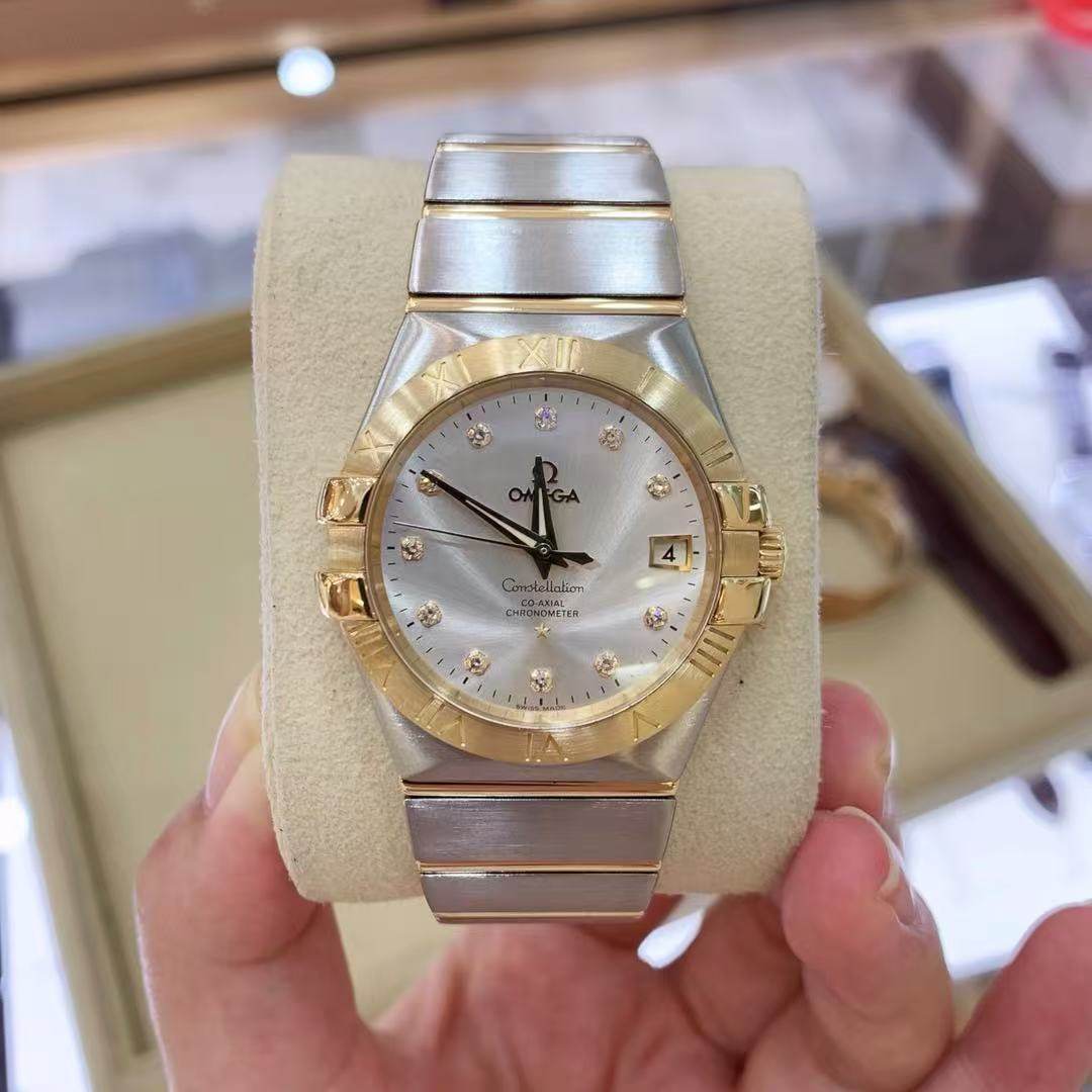一口价9.8新欧米茄星座18K黄金自动机械男表123.20.35.20.52.002,手表,二奢手表,淘宝优惠券,粉丝福利购,淘宝优惠卷