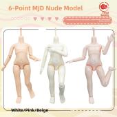 6点Mjd体白粉燃肌体机械关节体裸宝宝可连接Bjd树脂宝宝头云和老
