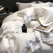 2023春夏100支奥地利兰精天丝莱赛尔提花四件套凉感丝滑被套四件