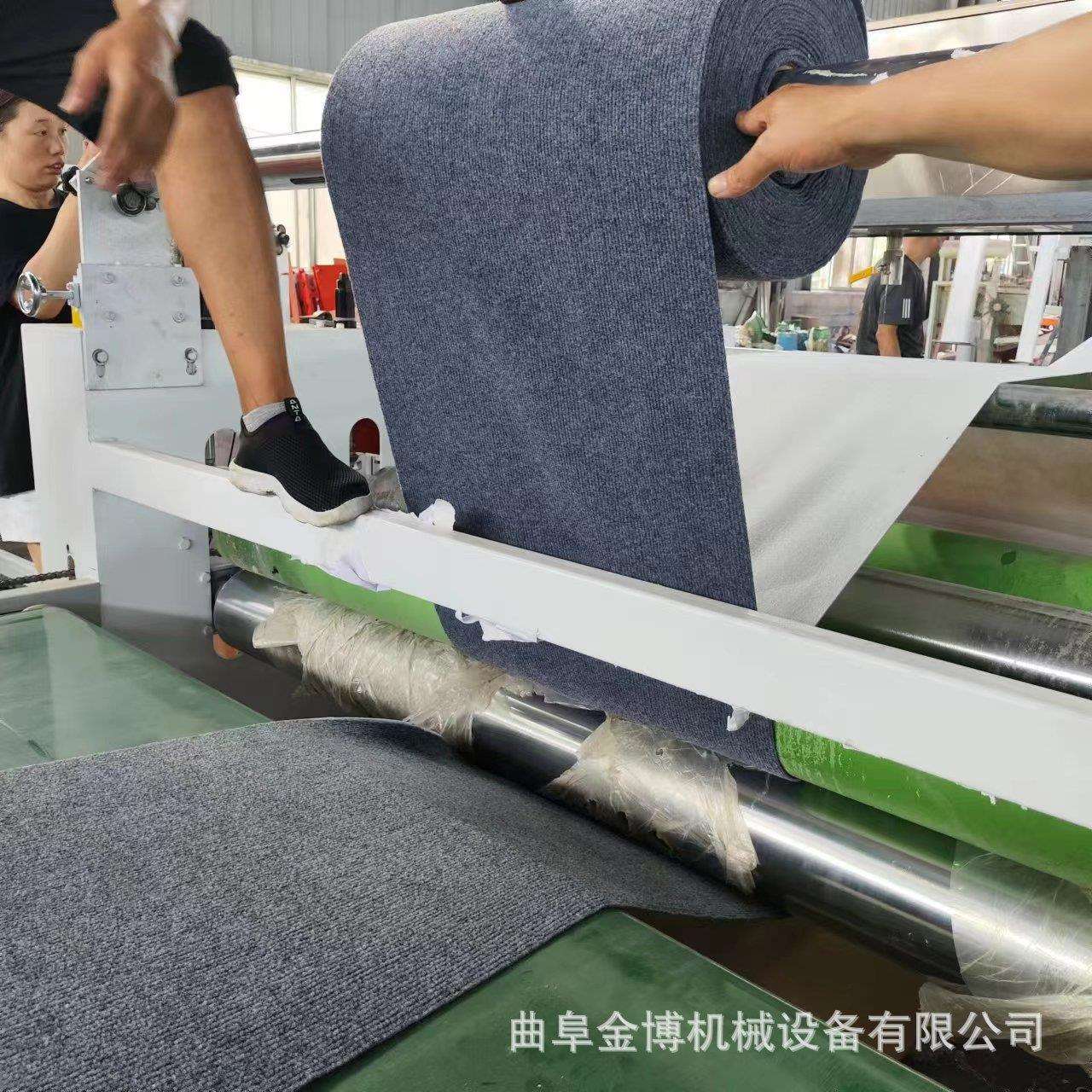 PVC防滑地垫复合机膜上涂胶卷对卷平贴机橡胶地垫隔音垫复合机
