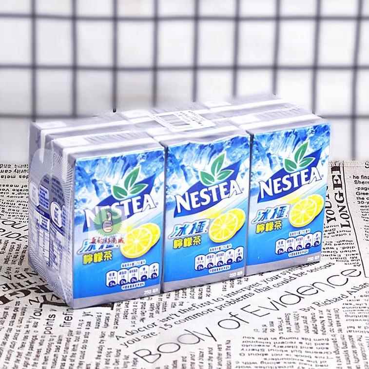 香港版NESTEA原味冰极柠檬茶蜂蜜雪梨冰爽茶饮品250ml*24盒整箱