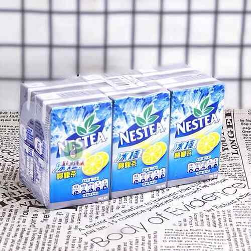 香港版NESTEA原味冰极柠檬茶蜂蜜雪梨冰爽茶饮品250ml*24盒整箱