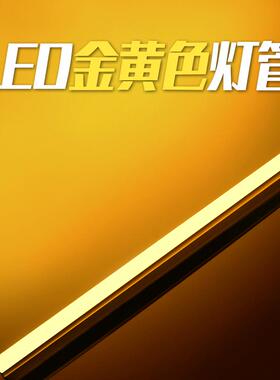 金黄色灯管 暖光黄光氛围门头led细灯条T5T8一体酒吧广告灯带装饰