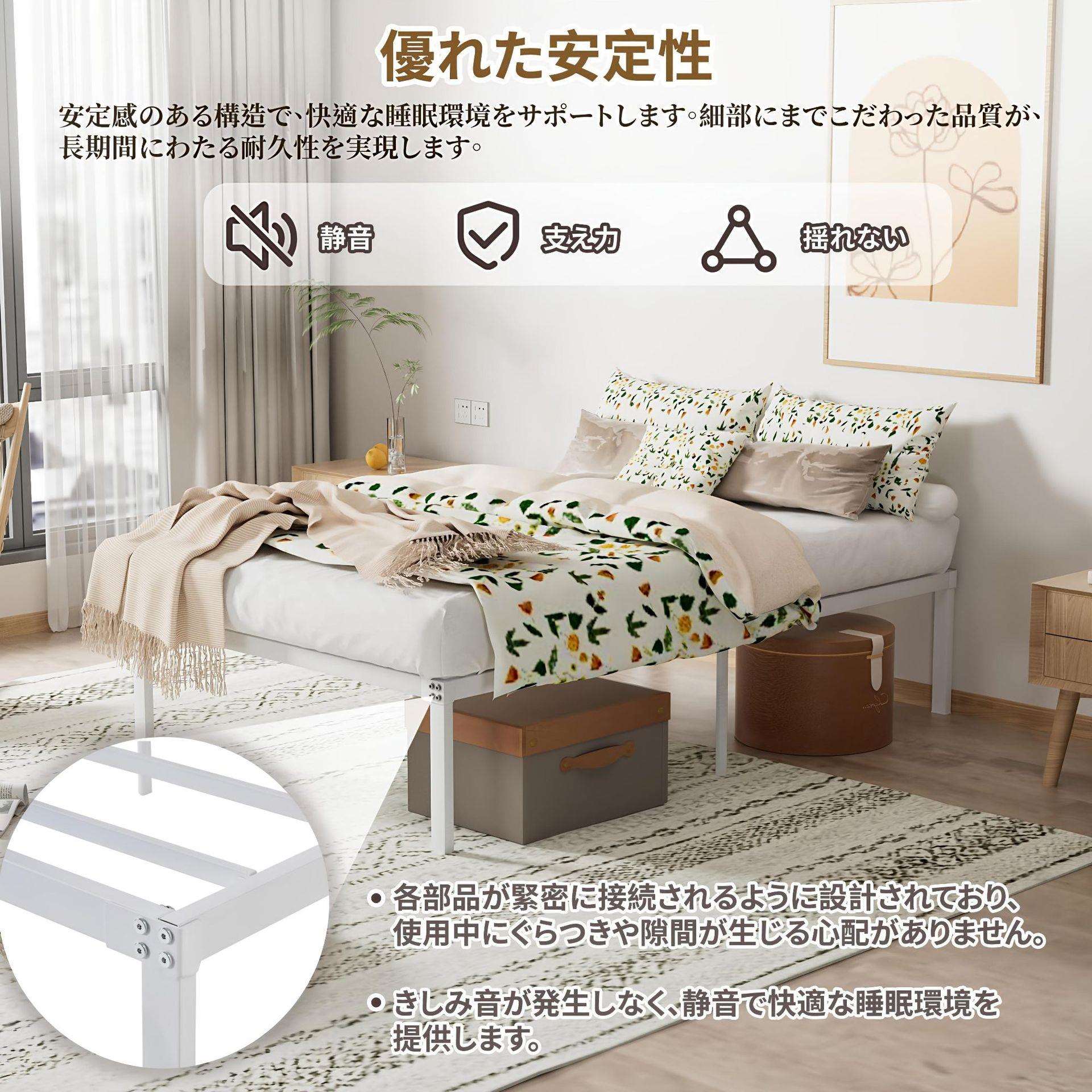 双人铁艺床木铁架床底带大容量收纳抽屉现代简约家用休息床图片