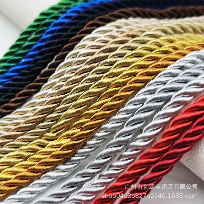 新款直销三股绳高档礼盒手提袋绳子三股手提绳三股扭绳辅料装饰麻