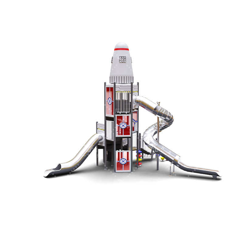 一力游乐幼儿园户外大型儿童不锈钢滑梯无动力组合滑滑梯游乐设备