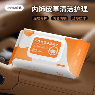 Powerful Stain-Removing Cleaning Wipes for Car Interior Leat
