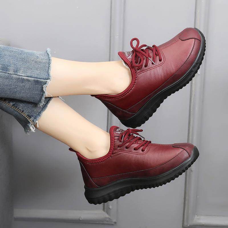 正品老北京布鞋女棉冬季妈妈鞋尚款加时绒软底保暖鞋防滑软短底靴