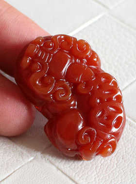 初沐 红玛瑙貔貅吊坠批发