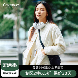 covernat轻薄棉服外套，男女短款夹棉无领夹克，叠穿上衣co2203jk20