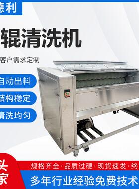 供应鲜花生清洗去泥机蔓菁清洗去皮机根茎类莲藕去泥毛辊清洗机