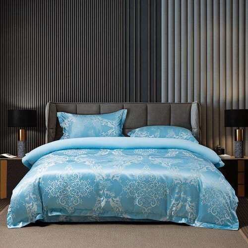 畅销加厚保暖丝滑柔软高支AB版-新款全棉贡缎提花四件套-直销