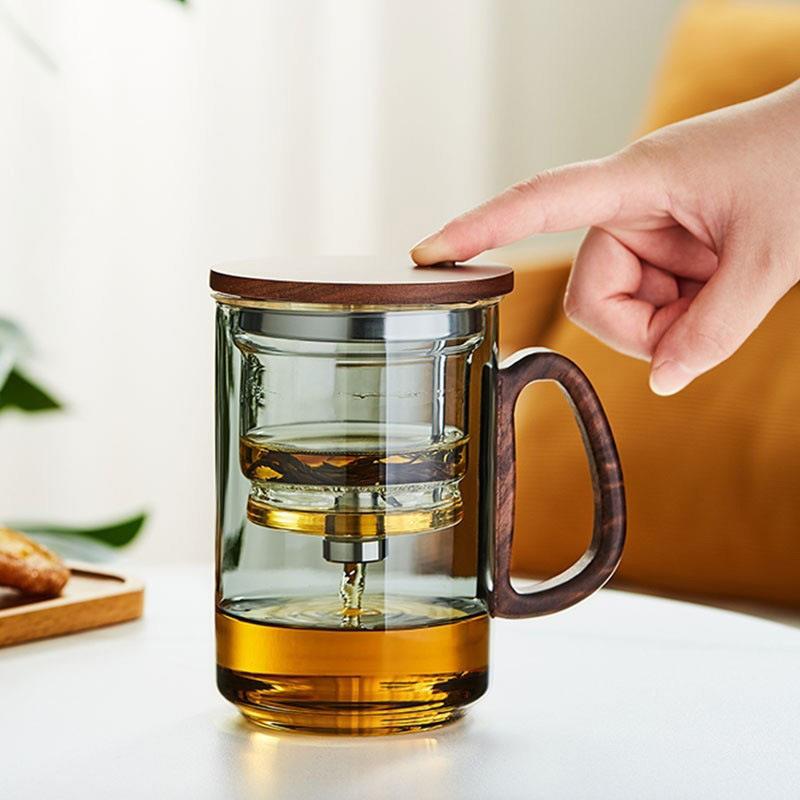 高档个人喝茶可拆洗飘逸杯泡茶壶冲茶器玻璃内胆泡茶杯家用办公室