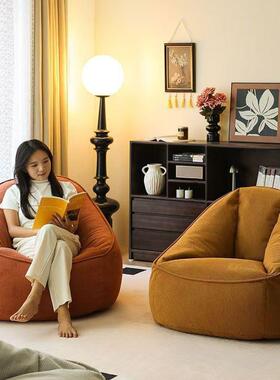 沙爆款懒人发小户型客袋厅卧室家用豆榻榻米单休人沙发躺YBC椅阳