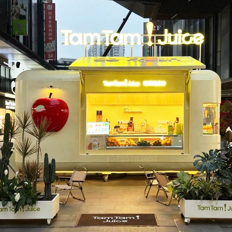奶茶飞翼门云舱餐车网红多功能餐饮售卖车商用咖啡车可移动商铺