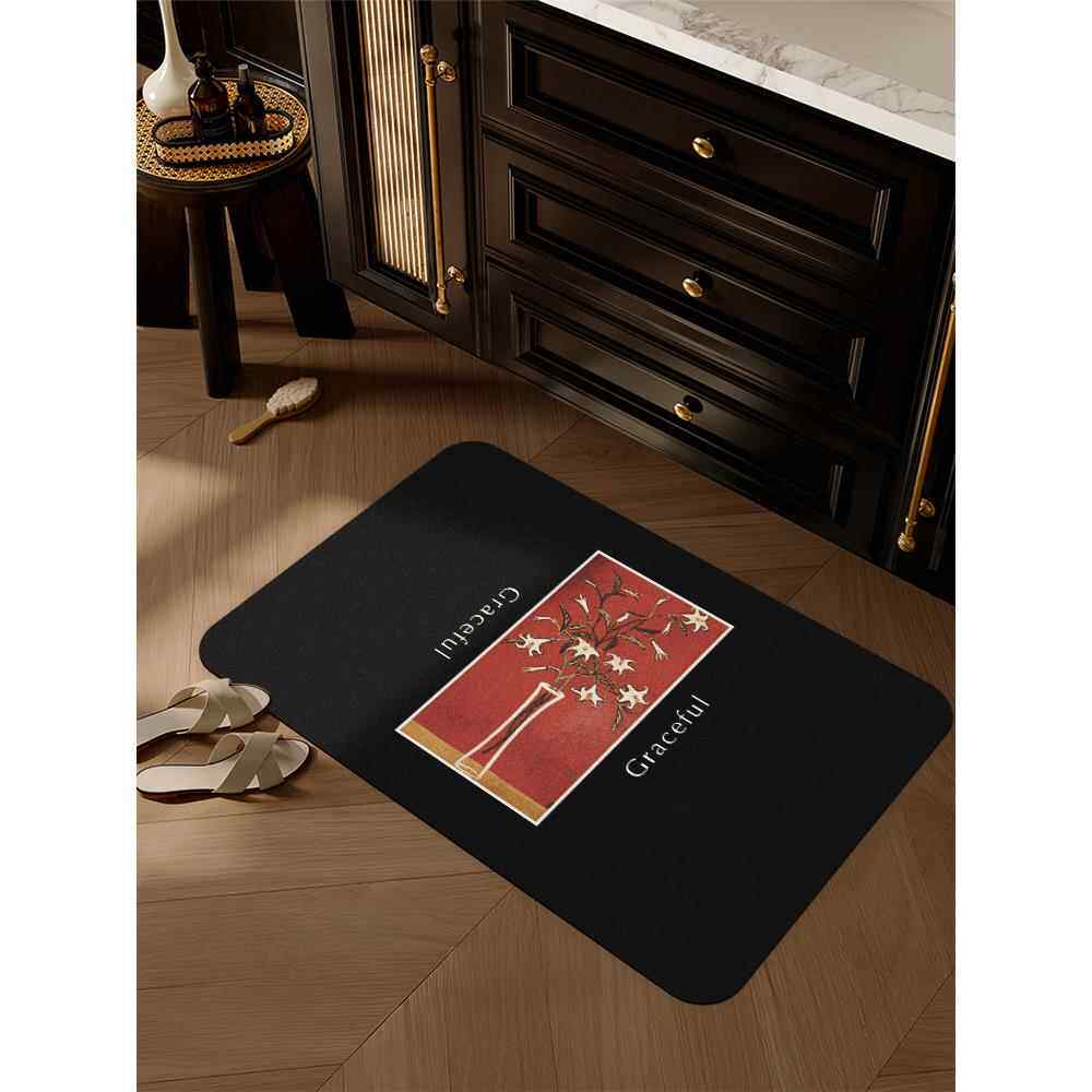 浴室地垫硅藻泥耐脏吸水垫卫生间洗澡间脚垫门口淋浴房速干防滑垫