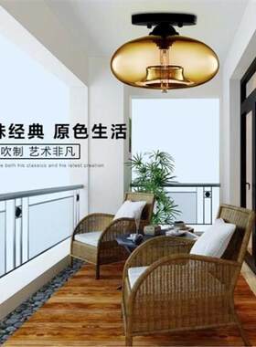 创灯意个性吸顶灯现716代圆形阳约台灯简玻璃异形吸顶顶时尚艺术