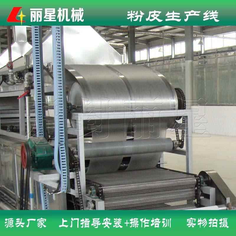 制作化粉皮的机器设备自烘YUA干，丽星自动粉效皮生动产线加工率