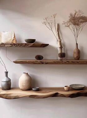 实木置饰物架异形天然环保装墙壁挂北欧上隔板玄关民客ZNO厅卧室