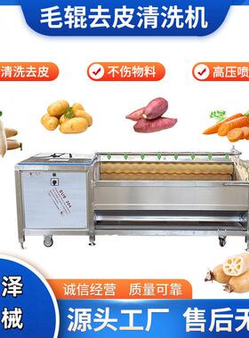 土豆去皮清洗机9辊绞肉机硬毛根茎类皮机葛根磨萝卜设备