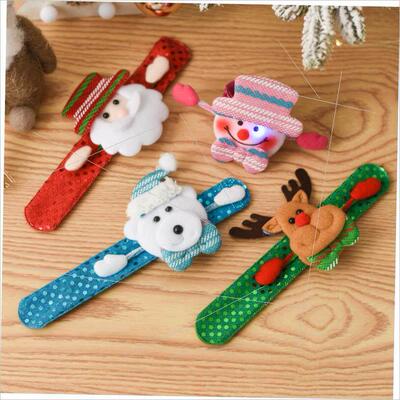 Christmas Light up Santa Claus Snowman Clapper bracelet