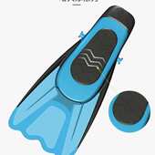 浅竺游泳脚蹼男女自由泳蛙泳硅胶短脚蹼成人儿童专用潜水训练浮潜