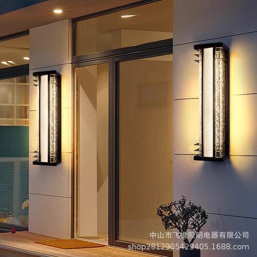 户外太阳能壁灯防水墅大门两87口壁门前侧柱子灯庭院别灯市电互补