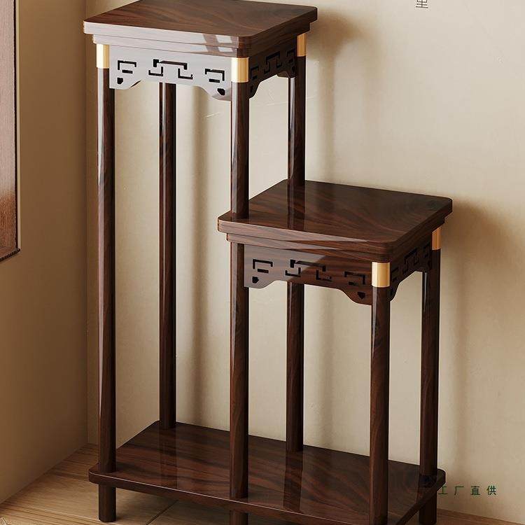 中式花架子客厅落地式置物架阳台实木花台2025新款室内多层花盆架