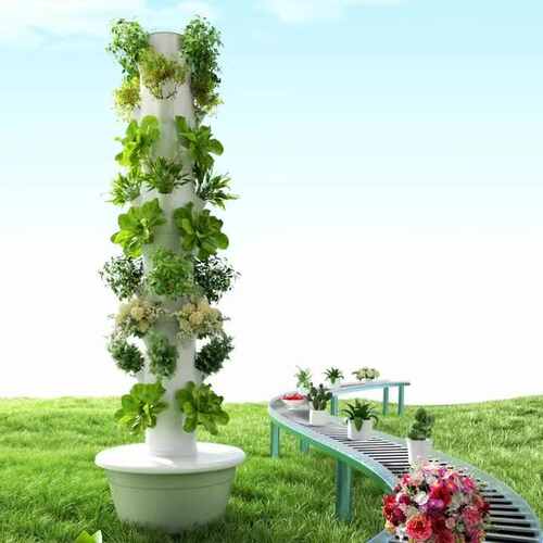 水培塔楼顶蔬菜种植花盆架垂直无土栽培设备立体种植塔水培器皿架