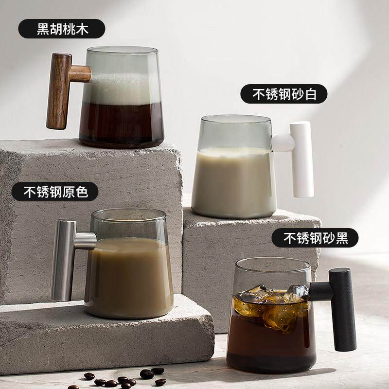玻璃外壁手冲美式玻璃咖啡杯子高档精致茶具马克杯家用