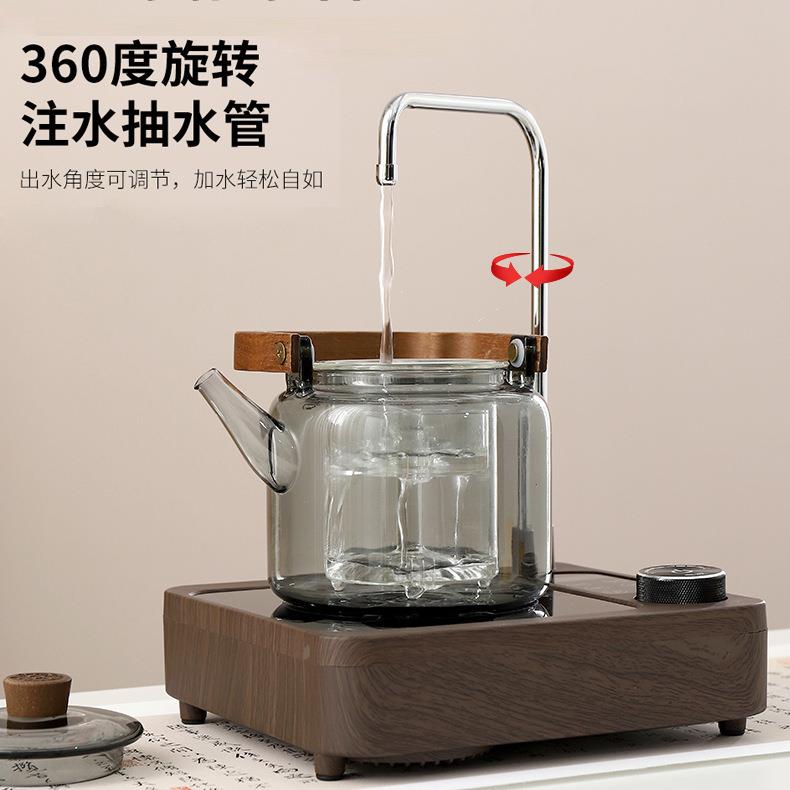2010825新款上具水抽陶电炉玻璃蒸煮茶壶茶套装煮水茶炉器烧水养