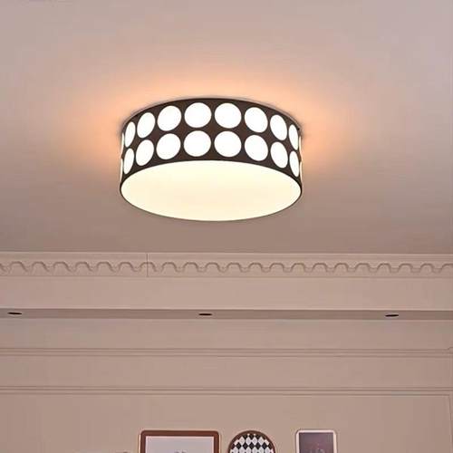 厅法式复古黑色胡桃波吸顶灯中古餐厅点客卧室80设计师灯具木中山